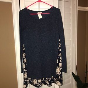 Floral fall long shirt/dress - NWT